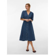Vero Moda MELANEY rifľové midi šaty