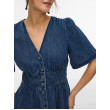 Vero Moda MELANEY rifľové midi šaty