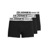 JACK & JONES pánske bavlnené boxerky 3-balenie čierne/W JACK & JONES pánske bavlnené boxerky 3-balenie čierne/W