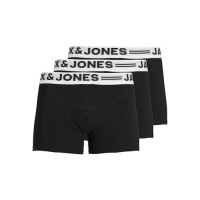 JACK & JONES pánske bavlnené boxerky 3-balenie čierne/W