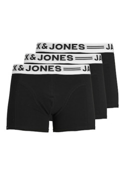 JACK & JONES pánske bavlnené boxerky 3-balenie čierne/W