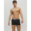 JACK & JONES pánske bavlnené boxerky 3-balenie čierne/W JACK & JONES pánske bavlnené boxerky 3-balenie čierne/W