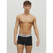 JACK & JONES pánske bavlnené boxerky 3-balenie čierne/W JACK & JONES pánske bavlnené boxerky 3-balenie čierne/W