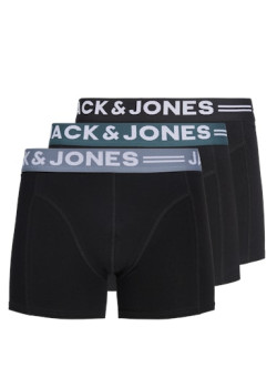 JACK & JONES pánske bavlnené boxerky 3-balenie čierne