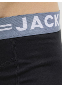 JACK & JONES pánske bavlnené boxerky 3-balenie čierne