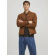 JACK & JONES pánska motorkárska bunda hnedá JACK & JONES pánska motorkárska bunda hnedá