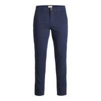 JACK & JONES nohavice Chino modré JACK & JONES nohavice Chino modré