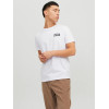JACK & JONES tričko biele s okrúhlym výstrihom JACK & JONES tričko biele s okrúhlym výstrihom