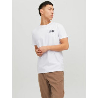 JACK & JONES tričko biele s okrúhlym výstrihom JACK & JONES tričko biele s okrúhlym výstrihom