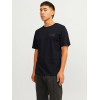 JACK & JONES tričko čierne s okrúhlym výstrihom JACK & JONES tričko čierne s okrúhlym výstrihom