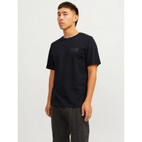 JACK & JONES tričko čierne s okrúhlym výstrihom JACK & JONES tričko čierne s okrúhlym výstrihom