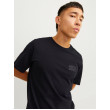 JACK & JONES tričko čierne s okrúhlym výstrihom JACK & JONES tričko čierne s okrúhlym výstrihom