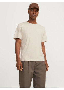JACK & JONES tričko béžové s okrúhlym výstrihom