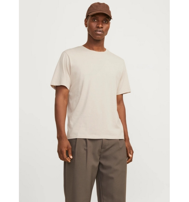 JACK & JONES tričko béžové s okrúhlym výstrihom JACK & JONES tričko béžové s okrúhlym výstrihom