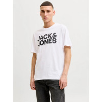 JACK & JONES logo tričko biele