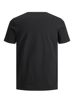 JACK & JONES pánske tričko čierne s okrúhlym výstrihom