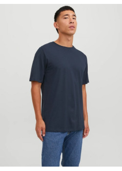 JACK & JONES pánske tričko modré s okrúhlym výstrihom