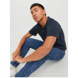 JACK & JONES pánske tričko modré s okrúhlym výstrihom JACK & JONES pánske tričko modré s okrúhlym výstrihom