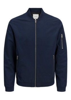 JACK & JONES pánska bunda Bomber modrá vodovzdorná