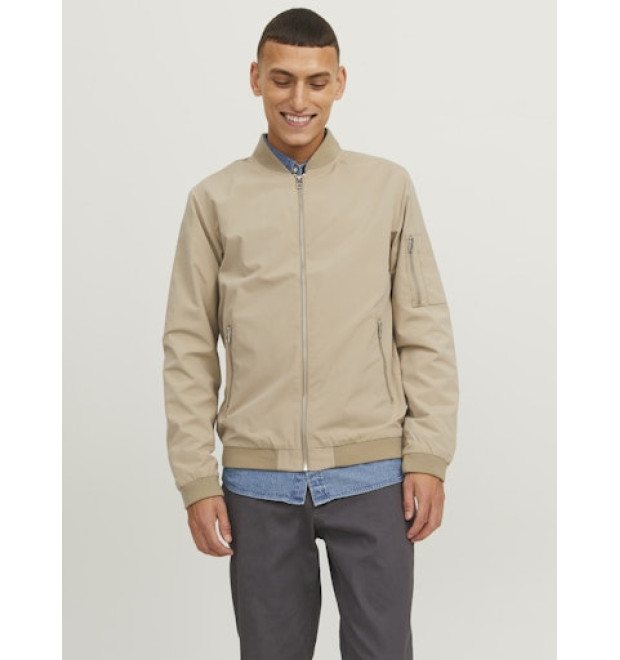 JACK & JONES pánska bunda Bomber béžová vodovzdorná JACK & JONES pánska bunda Bomber béžová vodovzdorná