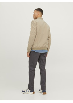 JACK & JONES pánska bunda Bomber béžová vodovzdorná