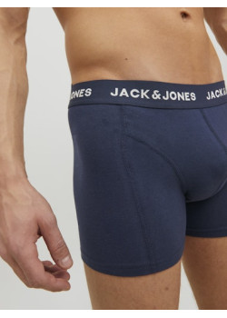 JACK & JONES boxerky modré 3-balenie