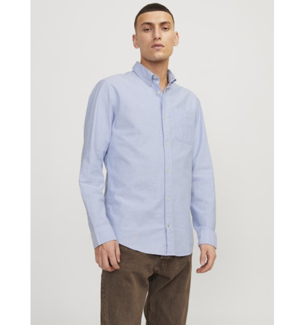 JACK & JONES pánska ležérna Slim Fit košeľa modrá JACK & JONES pánska ležérna Slim Fit košeľa modrá