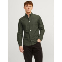 JACK & JONES pánska ležérna Slim Fit košeľa zelená JACK & JONES pánska ležérna Slim Fit košeľa zelená