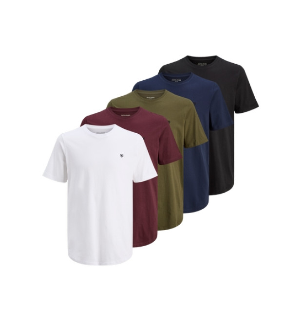 JACK & JONES basic tričko 5-balenie mix JACK & JONES basic tričko 5-balenie mix