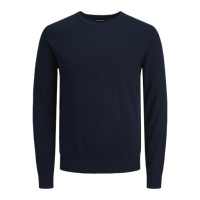 JACK & JONES sveter s okrúhlym výstrihom modrý JACK & JONES sveter s okrúhlym výstrihom modrý