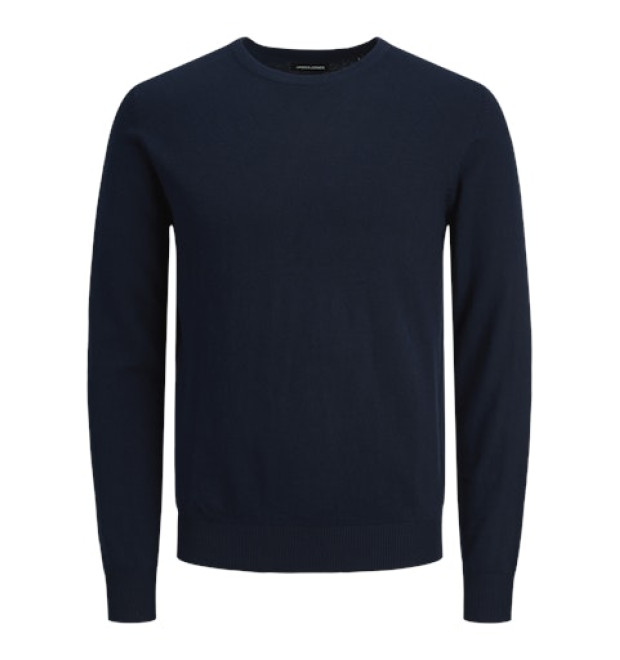 JACK & JONES sveter s okrúhlym výstrihom modrý JACK & JONES sveter s okrúhlym výstrihom modrý