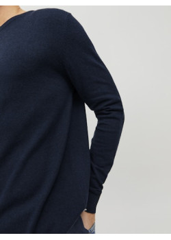 JACK & JONES sveter s okrúhlym výstrihom modrý