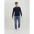 JACK & JONES sveter s okrúhlym výstrihom modrý JACK & JONES sveter s okrúhlym výstrihom modrý