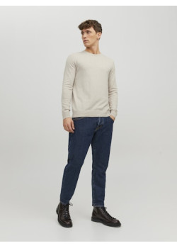 JACK & JONES sveter s okrúhlym výstrihom béžový