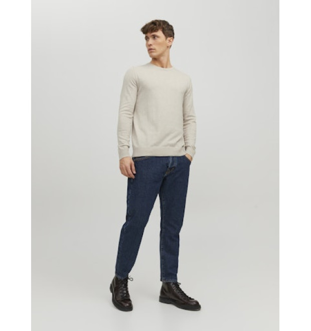 JACK & JONES sveter s okrúhlym výstrihom béžový JACK & JONES sveter s okrúhlym výstrihom béžový