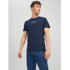 JACK & JONES pánske logo tričko modré