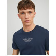JACK & JONES pánske logo tričko modré