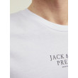 JACK & JONES pánske logo tričko Premium biele JACK & JONES pánske logo tričko Premium biele
