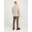 JACK & JONES pánske logo tričko béžové