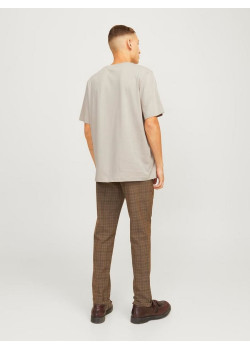 JACK & JONES pánske logo tričko béžové