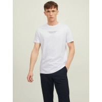 JACK & JONES pánske logo tričko  biele