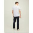 JACK & JONES pánske logo tričko  biele