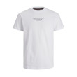 JACK & JONES pánske logo tričko  biele