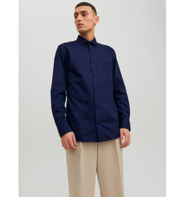 JACK & JONES pánska košeľa Slim Fit tmavomodrá