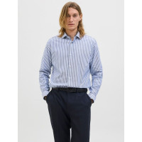 JACK & JONES košeľa Slim Fit s pásikmi modrá