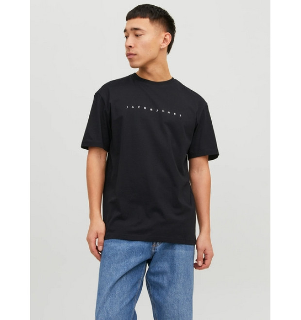 JACK & JONES voľné čierne tričko JACK & JONES voľné čierne tričko