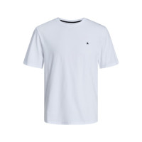 JACK & JONES basic tričko biele s detailom loga JACK & JONES basic tričko biele s detailom loga