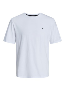JACK & JONES basic tričko biele s detailom loga