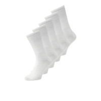 JACK & JONES pánske športové ponožky 5-balenie biele JACK & JONES pánske športové ponožky 5-balenie biele