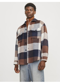 JACK & JONES pánska vrchná košeľa Relaxed Fit károvaná